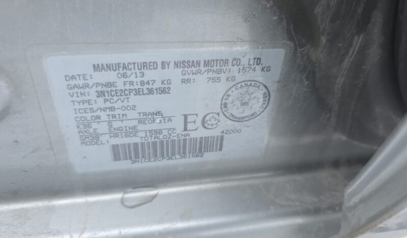 
								2013 Nissan Versa Note Automatic FWD Hatchback full									